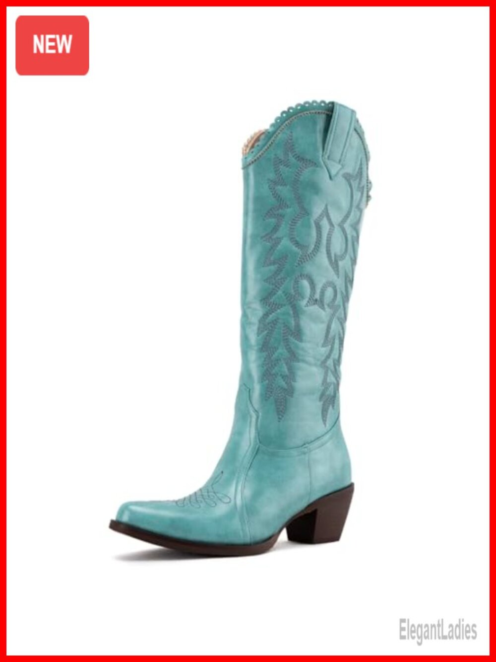 GORBINETI Women's Faux Suede Western Mid Calf Boots Block Heel Zip
